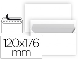 25 sobres Liderpapel 120x176mm. offset blanco 70g/m²